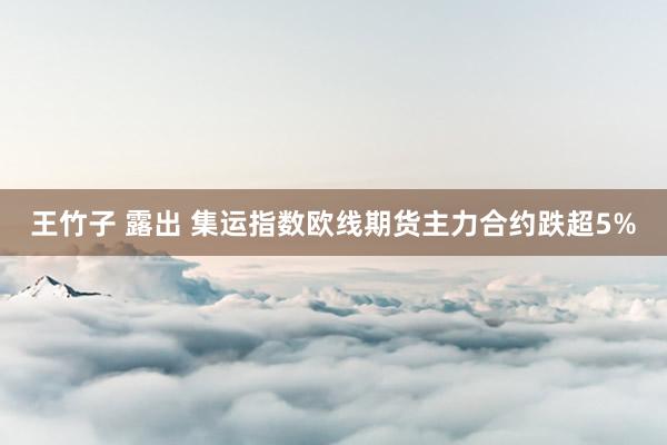 王竹子 露出 集运指数欧线期货主力合约跌超5%